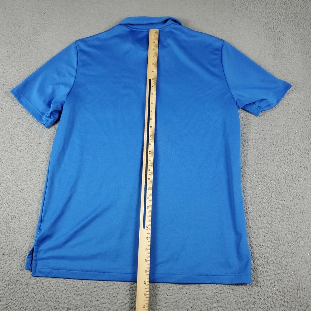 Adidas Polo Shirt Mens Size Large Blue Golf Casual Short Sleeve